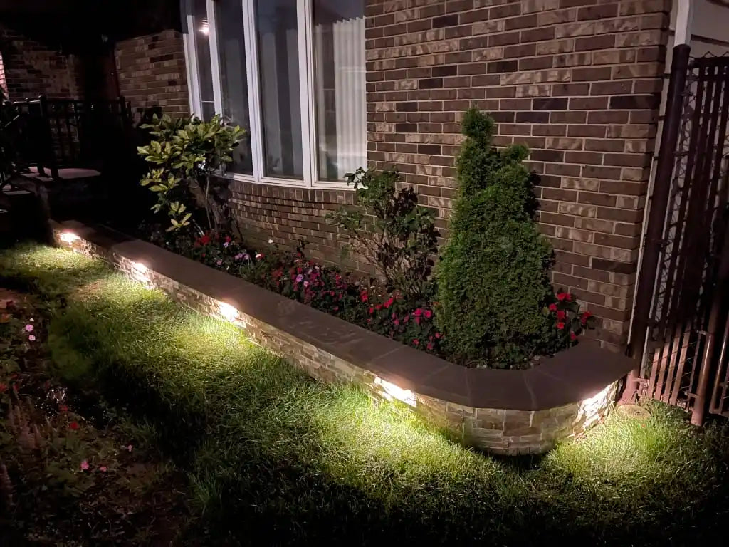 7 Inch LED Hardscape Lights,Retaining Wall Lighting,Low Voltage Paver Lamps,AC/DC 12V IP67 Waterproof 1.5W Outdoor Step Lights