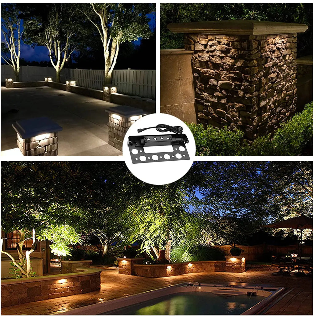 7 Inch LED Hardscape Lights,Retaining Wall Lighting,Low Voltage Paver Lamps,AC/DC 12V IP67 Waterproof 1.5W Outdoor Step Lights