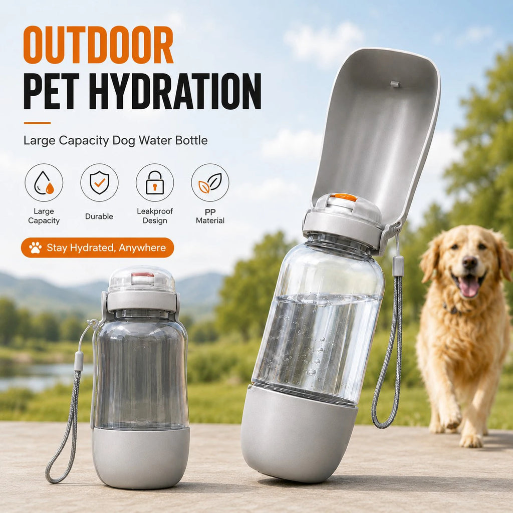 Portable Pet Dog Water Bottle for Small Large Dogs Outdoor Travel Hiking Leakproof Puppy Drinking Large Container Bowls Supplies