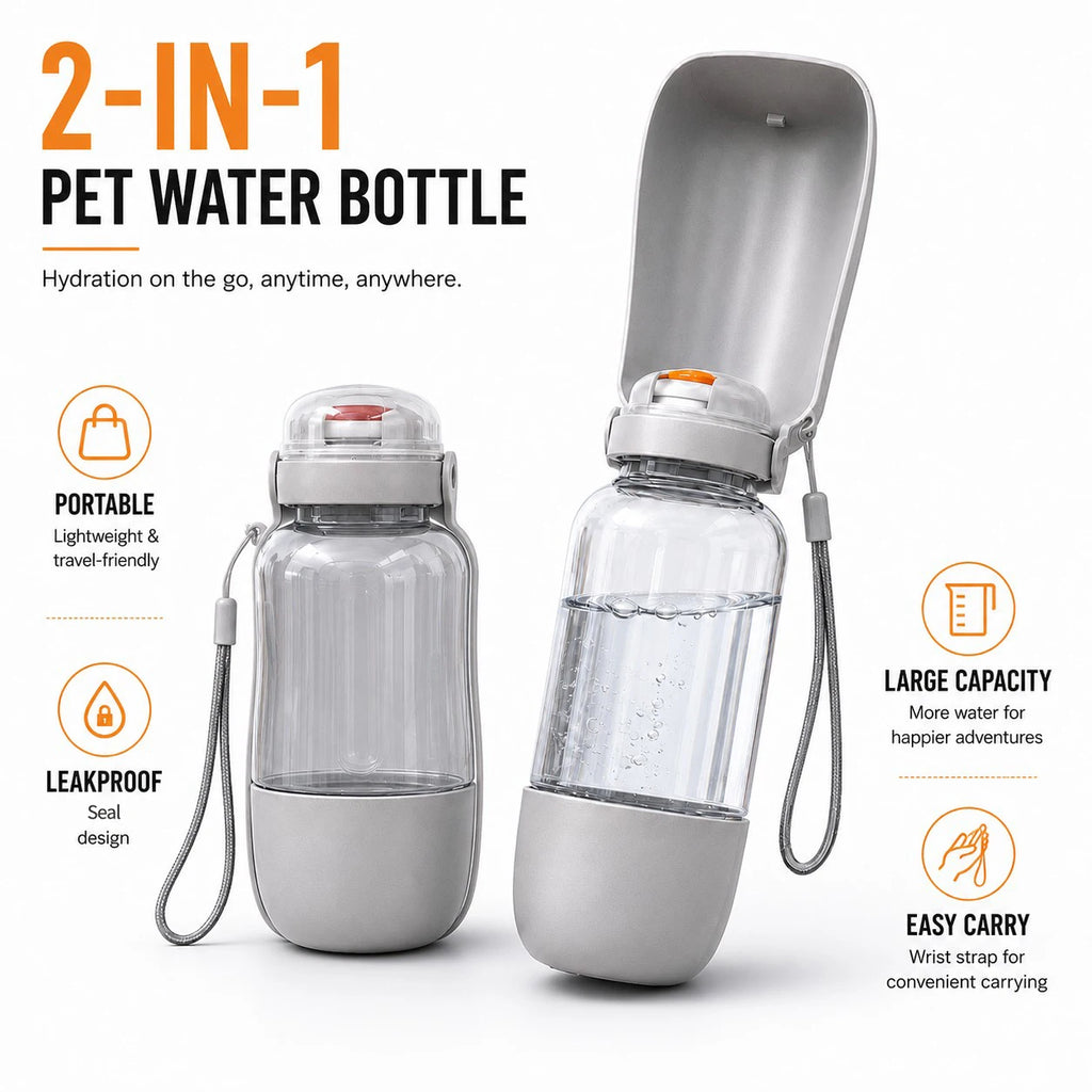 Portable Pet Dog Water Bottle for Small Large Dogs Outdoor Travel Hiking Leakproof Puppy Drinking Large Container Bowls Supplies