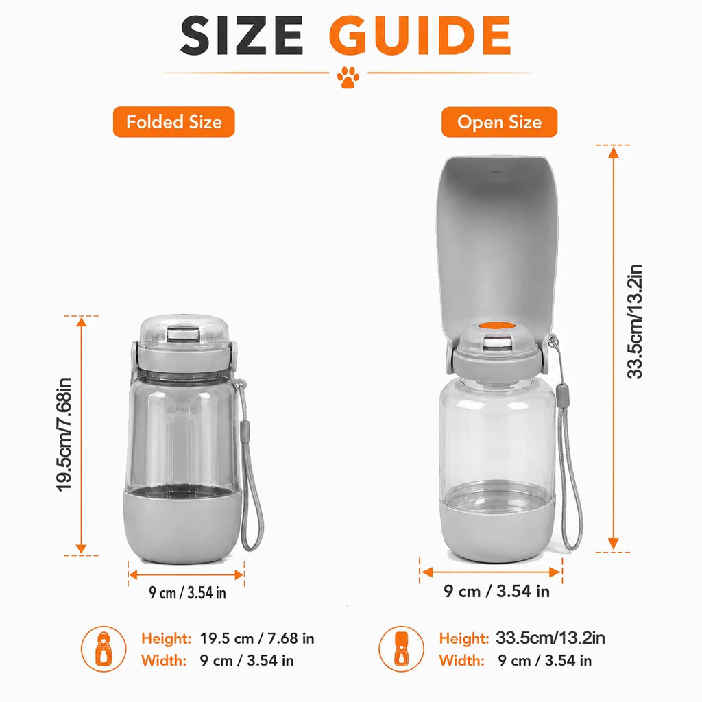 Portable Pet Dog Water Bottle for Small Large Dogs Outdoor Travel Hiking Leakproof Puppy Drinking Large Container Bowls Supplies